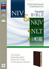 NIV, NKJV, NLT, The Message, Contemporary Comparative Parallel Bible, Bonded Leather, Burgundy - ISBN: 9780310436935
