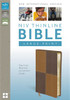 NIV, Thinline Bible, Large Print, Imitation Leather, Tan/Brown, Red Letter Edition - ISBN: 9780310435976