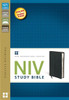 NIV Study Bible, Premium Leather, Black, Red Letter Edition - ISBN: 9780310437536