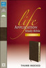 NIV, Life Application Study Bible, Large Print, Bonded Leather, Brown, Indexed - ISBN: 9780310434771