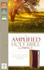 Amplified Holy Bible, Compact, Imitation Leather, Tan/Burgundy - ISBN: 9780310444008