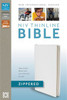 NIV, Thinline Zippered Collection Bible, Bonded Leather, White, Red Letter Edition - ISBN: 9780310421634