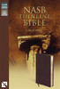 NASB, Thinline Bible, Large Print, Bonded Leather, Burgundy, Red Letter Edition - ISBN: 9780310917984