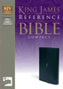 KJV, Reference Bible, Compact, Bonded Leather, Navy, Red Letter Edition - ISBN: 9780310932109