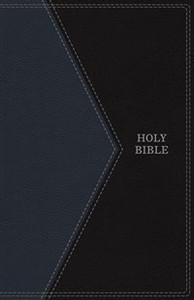 KJV, Thinline Bible, Large Print, Imitation Leather, Blue/Black, Red Letter Edition - ISBN: 9780718098049