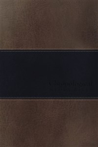 NKJV, The Chronological Study Bible, Imitation Leather, Brown/Navy - ISBN: 9780718076894