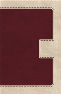 KJV, UltraSlim Bible, Imitation Leather, Burgundy/Cream, Red Letter Edition - ISBN: 9780718040482