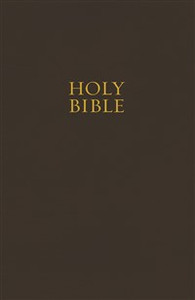 NKJV, Pew Bible, Hardcover, Brown, Red Letter Edition - ISBN: 9780718080327