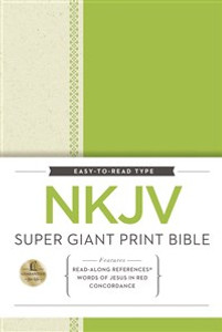 NKJV, Super Giant Print Reference Bible, Giant Print, Hardcover, Red Letter Edition - ISBN: 9780529112187