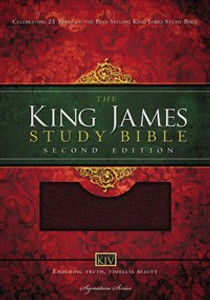 KJV Study Bible, Large Print, Bonded Leather, Burgundy, Red Letter Edition - ISBN: 9781401679590