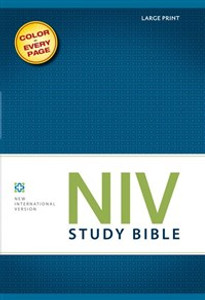 NIV Study Bible, Large Print, Hardcover, Red Letter Edition - ISBN: 9780310437550