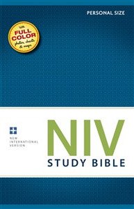 NIV Study Bible, Hardcover, Personal Size, Red Letter Edition - ISBN: 9780310437321