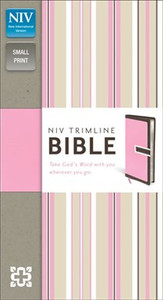 NIV, Trimline Bible, Imitation Leather, Brown/Pink, Red Letter Edition - ISBN: 9780310435181