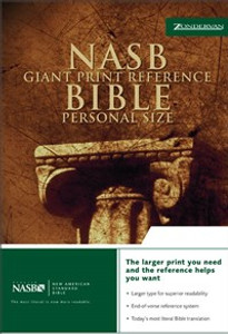 NASB, Reference Bible, Giant Print, Personal Size, Bonded Leather, Burgundy, Red Letter Edition - ISBN: 9780310916611