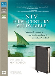 NIV, First-Century Study Bible, Imitation Leather, Black/Gray - ISBN: 9780310440185