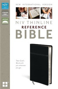 NIV, Thinline Reference Bible, Imitation Leather, Black, Red Letter Edition - ISBN: 9780310436256