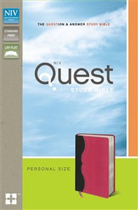 NIV, Quest Study Bible, Personal Size, Imitation Leather, Gray/Pink - ISBN: 9780310949695