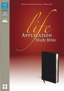 NIV, Life Application Study Bible, Bonded Leather, Black, Red Letter Edition - ISBN: 9780310434481