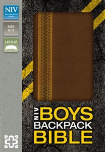 NIV, Boys Backpack Bible, Imitation Leather, Brown - ISBN: 9780310722274