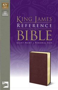 KJV, Reference Bible, Giant Print, Imitation Leather, Burgundy, Red Letter Edition - ISBN: 9780310931928