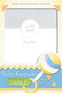 NIV, Baby Keepsake Bible, Imitation Leather, White - ISBN: 9780310730873