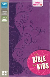 NIV, Bible for Kids, Imitation Leather, Purple, Red Letter - ISBN: 9780310722298