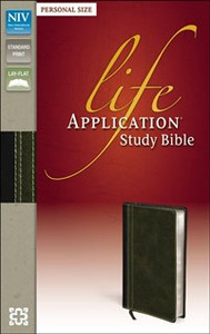 NIV, Life Application Study Bible, Personal Size, Imitation Leather, Brown/Green - ISBN: 9780310434733