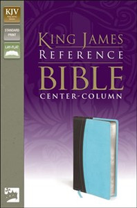 KJV, Reference Bible, Imitation Leather, Brown/Blue, Red Letter Edition - ISBN: 9780310441267