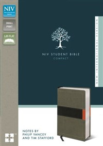 NIV, Student Bible, Compact, Imitation Leather, Gray/Green - ISBN: 9780310437161