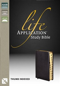 NASB, Life Application Study Bible, Top-Grain Leather, Black, Indexed - ISBN: 9780310911722