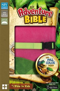 NIV, Adventure Bible, Imitation Leather, Pink/Green, Full Color - ISBN: 9780310727545