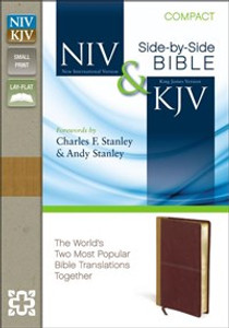 NIV, KJV, Side-by-Side, Compact, Imitation Leather, Tan/Red - ISBN: 9780310411284