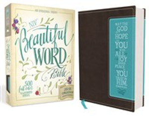 NIV, Beautiful Word Bible, Imitation Leather, Brown/Blue - ISBN: 9780310003847