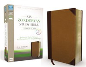 NIV Zondervan Study Bible, Personal Size, Imitation Leather, Brown/Tan - ISBN: 9780310438632