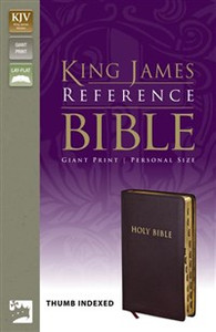 KJV, Reference Bible, Giant Print, Personal Size, Bonded Leather, Burgundy, Indexed, Red Letter Edition - ISBN: 9780310922032