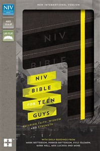 NIV Bible for Teen Guys, Imitation Leather, Charcoal, Elastic Closure - ISBN: 9780310753025