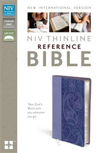 NIV, Thinline Reference Bible, Imitation Leather, Purple, Red Letter Edition - ISBN: 9780310436331