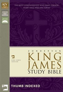 KJV Zondervan Study Bible, Bonded Leather, Burgundy, Indexed, Red Letter Edition - ISBN: 9780310923671