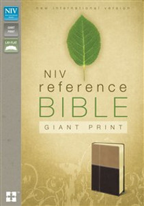 NIV, Reference Bible, Giant Print, Imitation Leather, Tan/Brown - ISBN: 9780310434986