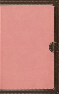 NIV, Thinline Bible, Compact, Imitation Leather, Pink/Brown, Red Letter Edition - ISBN: 9780310448273