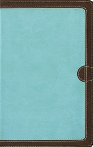 NIV, Thinline Bible, Imitation Leather, Blue/Brown, Red Letter Edition - ISBN: 9780310448891