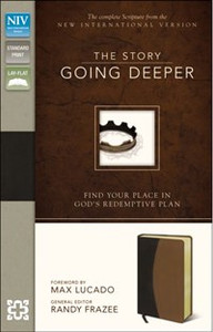 NIV, The Story: Going Deeper, Imitation Leather, Brown/Tan - ISBN: 9780310440154