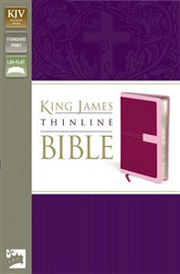 KJV, Thinline Bible, Imitation Leather, Red/Pink, Red Letter Edition - ISBN: 9780310941927