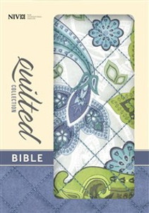 NIV, Quilted Collection Bible, Compact, Hardcover, Blue/Green Cloth - ISBN: 9780310411512