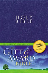 NIV, Gift and Award Bible, Leather-Look, Blue, Red Letter Edition - ISBN: 9780310434443