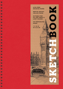 Sketchbook (Basic Medium Spiral Red):  - ISBN: 9781454909149