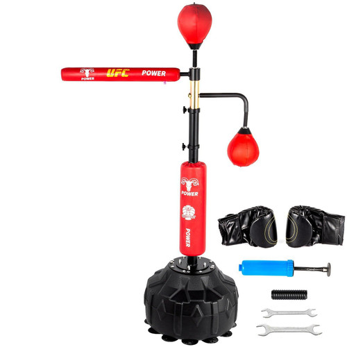 VEVOR Boxing Speed Trainer, Punching Bag Spinning Bar, Training Boxing Ball with Reflex Bar & Glove