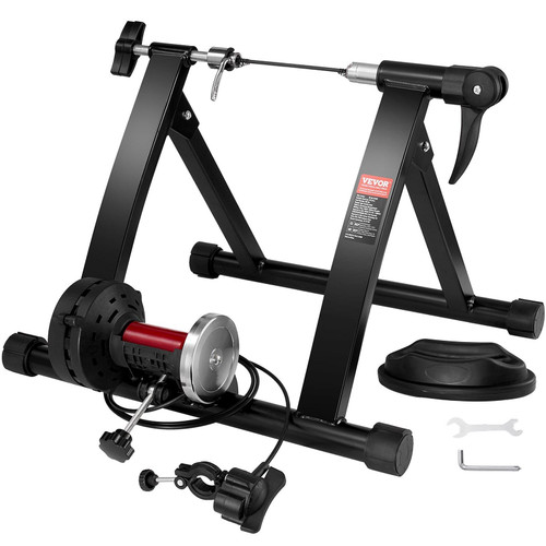 VEVOR Bike Trainer Stand, Magnetic Stationary Bike Stand for 26"-29" Wheels, 6 Resistance Settings,