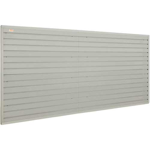 VEVOR Slatwall Panels with Hooks, 4 ft x 1 ft Gray Garage Wall Panels 12"H x 48"L (Set of 8 Panels)