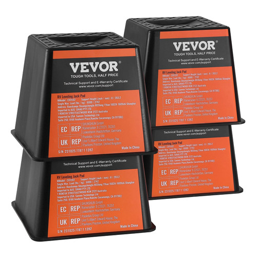 VEVOR Trailer Jack Block, 6000 lbs Capacity per RV Leveling Block, High-quality Polypropylene RV Ca